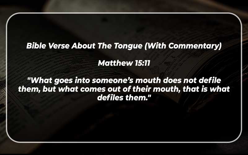 Bible Verse About The Tongue