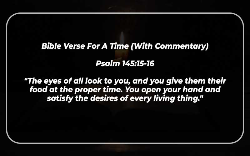 Bible Verse For A Time