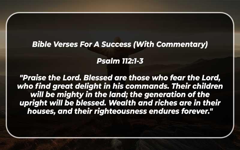Bible Verses For A Success
