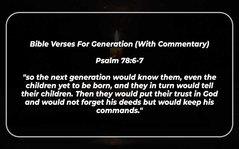 Bible Verses For Generation
