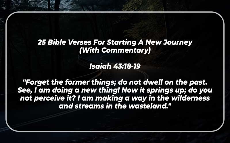 Bible Verses For Starting A New Journey