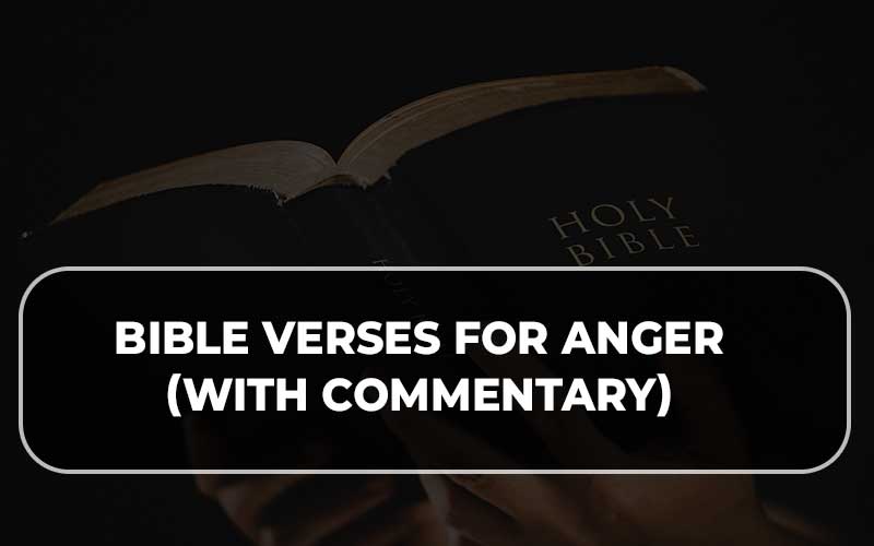 Bible Verses For Anger