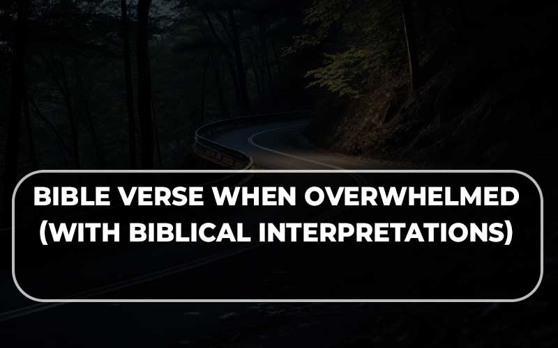 Bible Verse When Overwhelmed