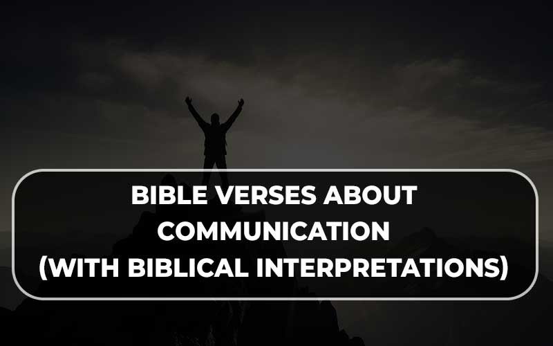 Bible Verses About Communication