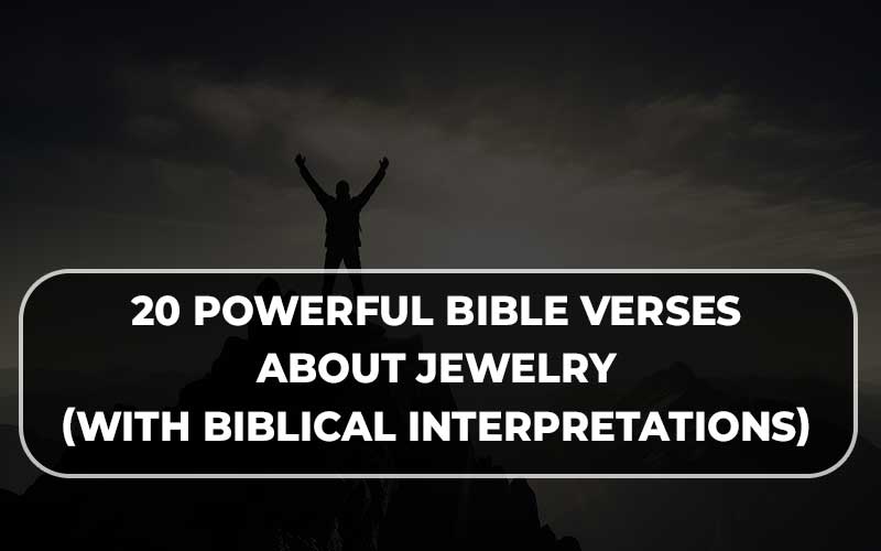 Bible Verses About Jewelry